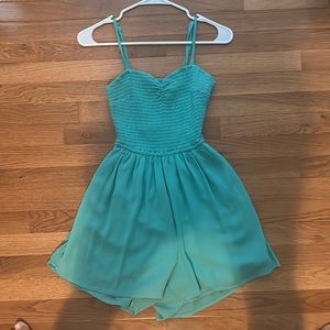 Teal Flowy Romper